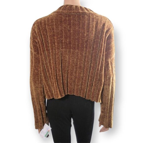 WILD FLOWER MUSTARD CROP SWEATER SZ.XS EUC - Picture 3 of 8